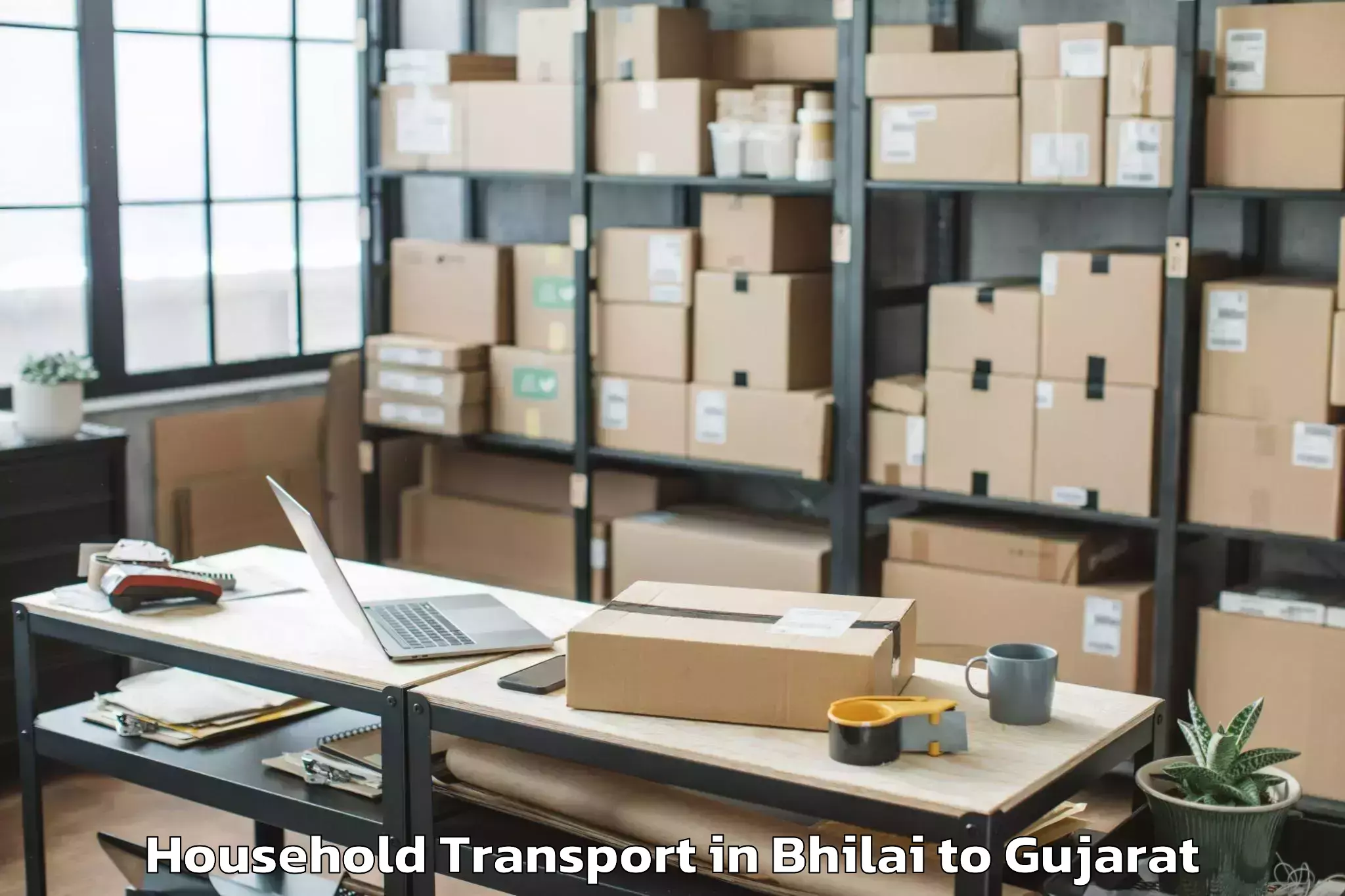 Get Bhilai to Girgadhada Household Transport